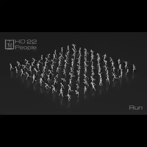 HD People 22 Run 3D print model