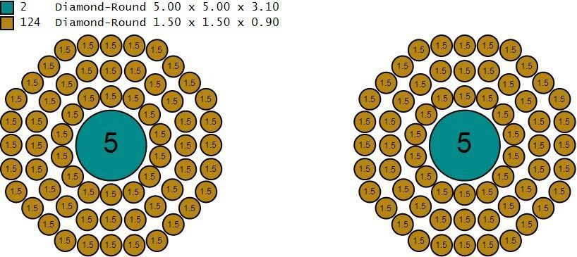 Custom Octagone Shape Stepping Diamond Studs - Earrings 16mm  3D print model_18