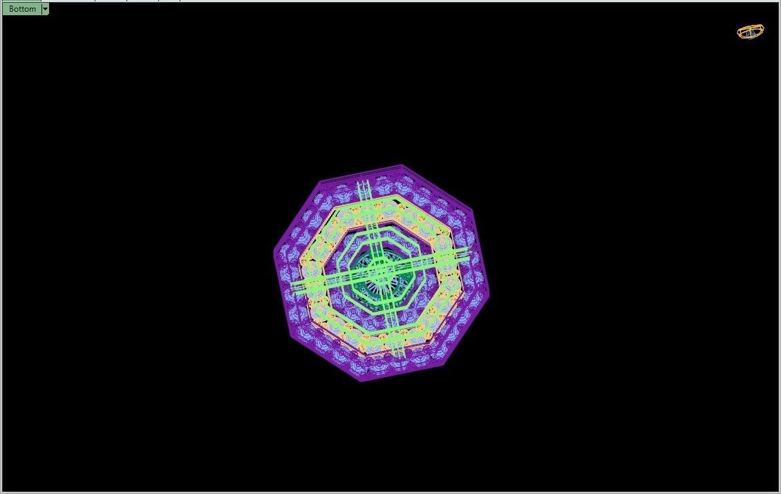 Custom Octagone Shape Stepping Diamond Studs - Earrings 16mm  3D print model_16