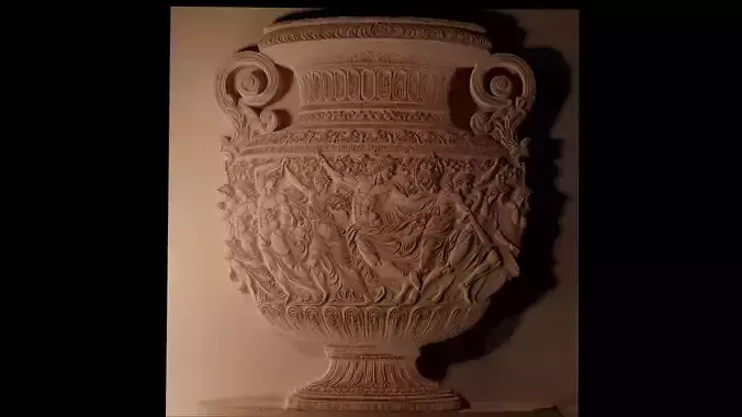 Greek Vase CNC 3d Print High Relief Sand Casting