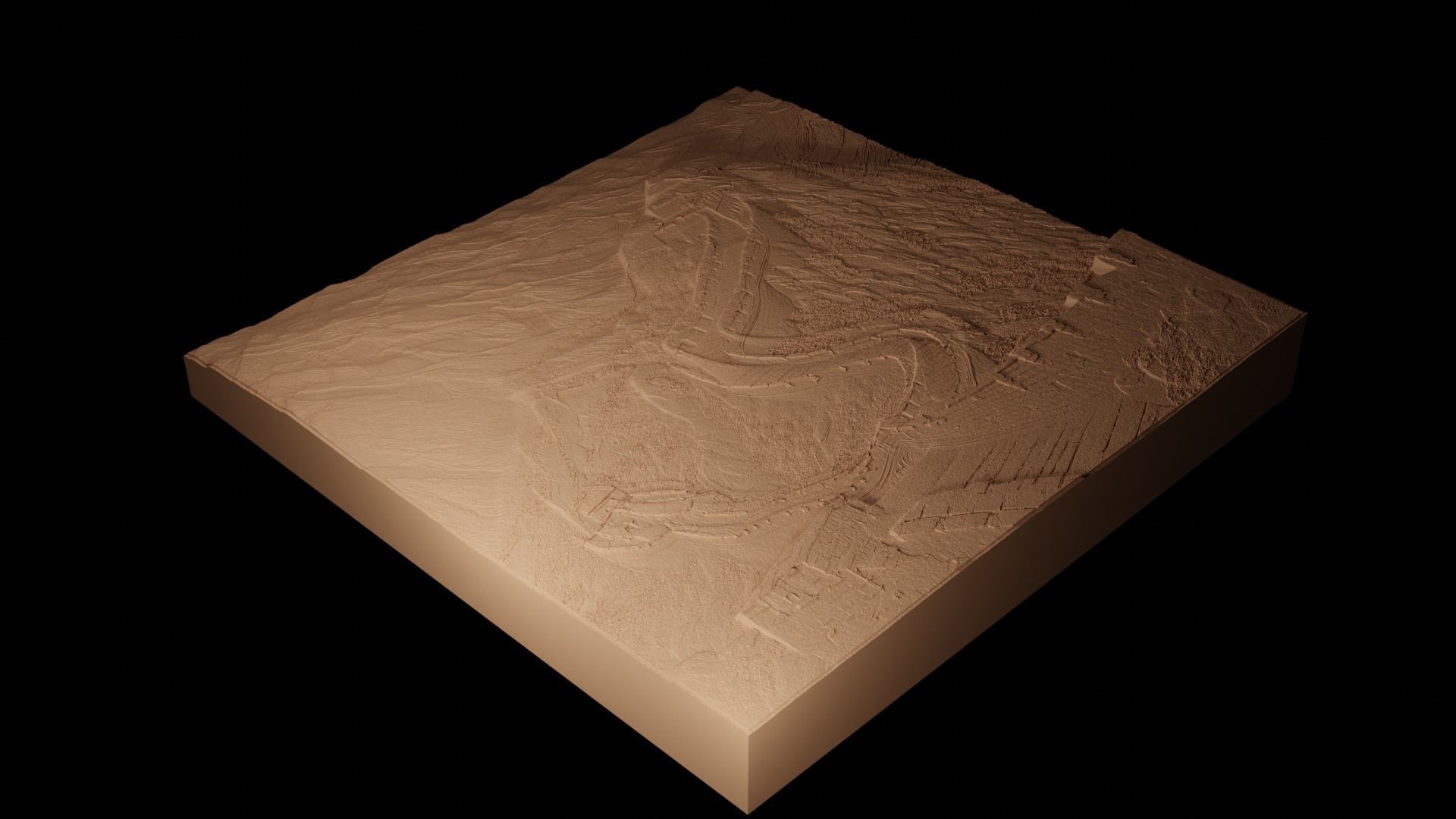 Great Wall Of China CNC 3d Print High Relief Sand Casting 3D print model_2