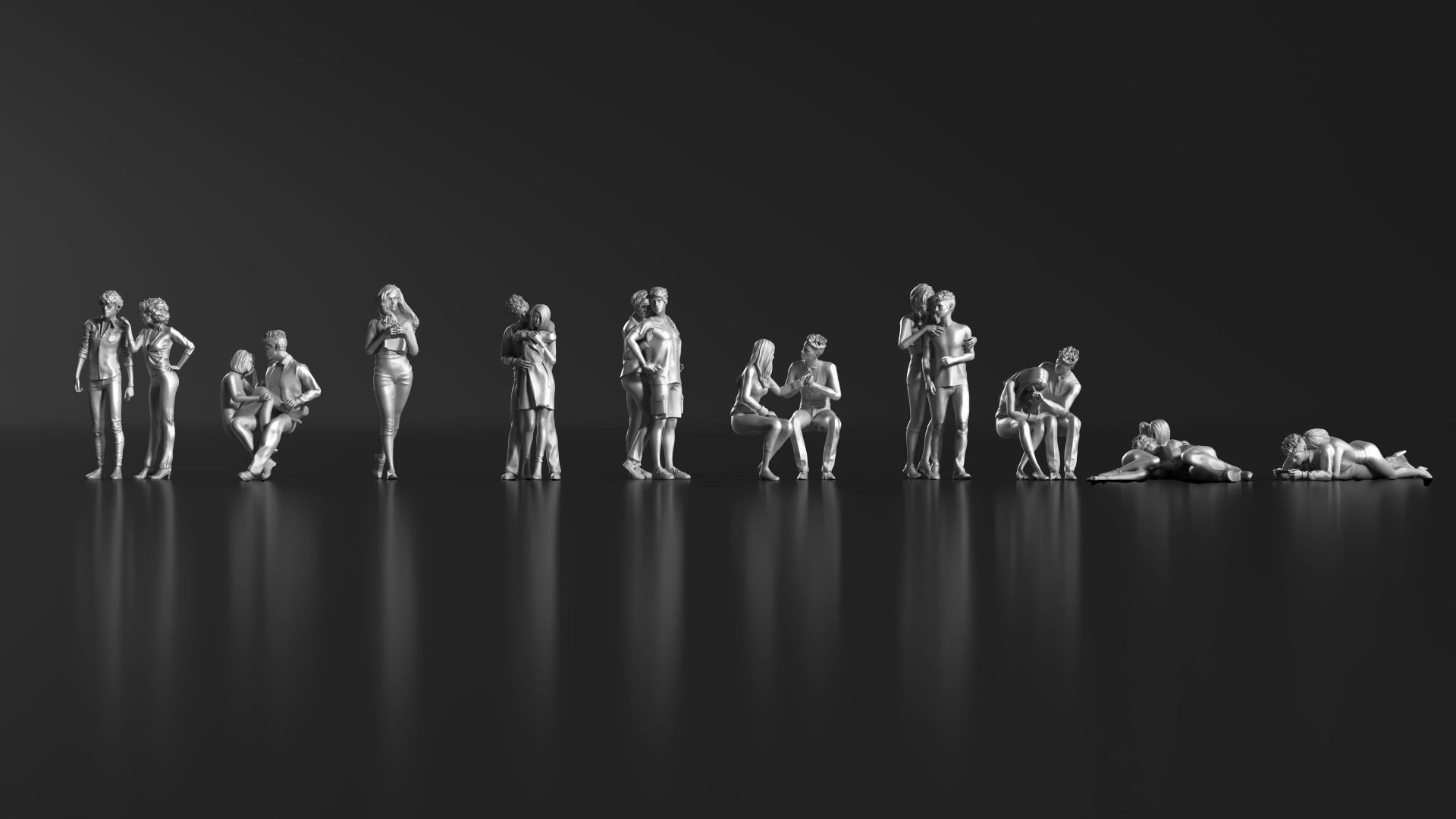 HD People 23 Romantic 3D print model_2