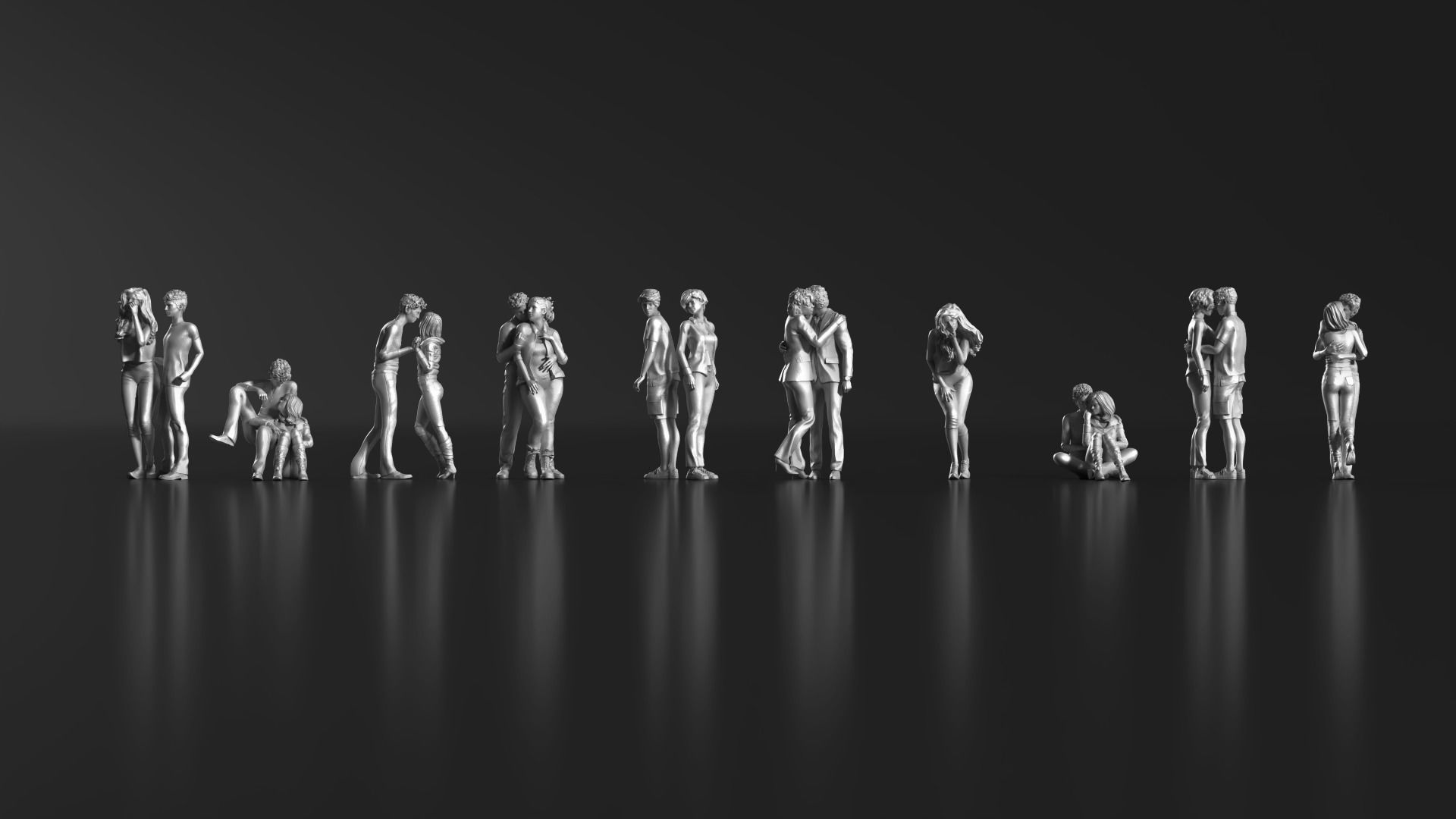 HD People 23 Romantic 3D print model_4