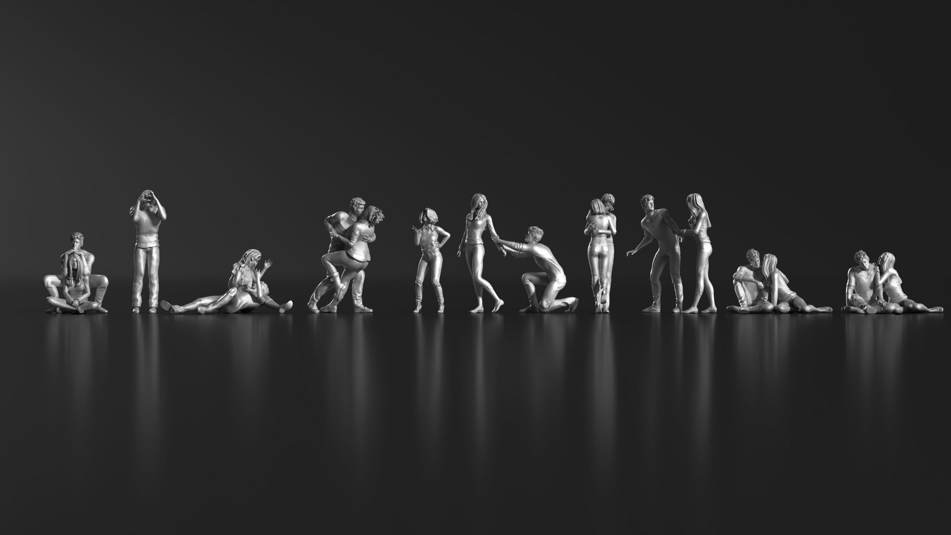 HD People 23 Romantic 3D print model_9