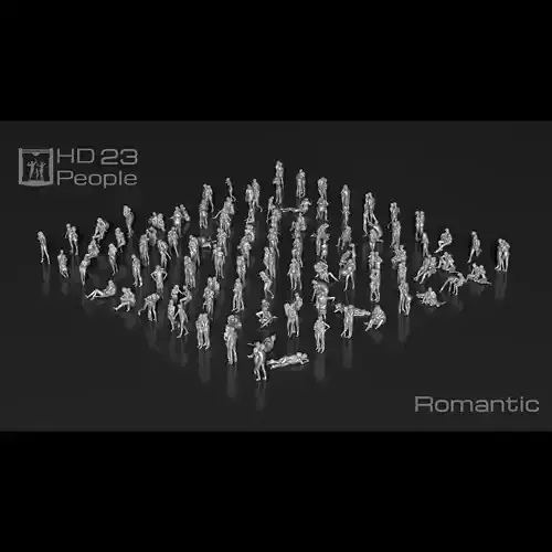 HD People 23 Romantic 3D print model HD People 23 Romantic 3D print model