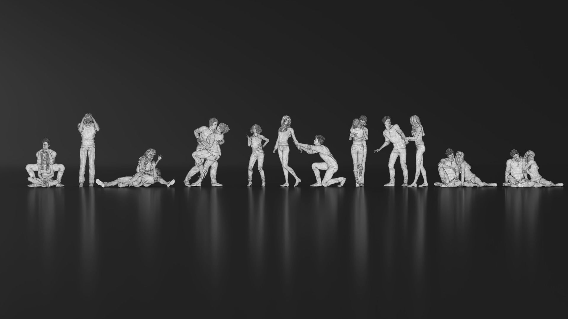 HD People 23 Romantic 3D print model_19