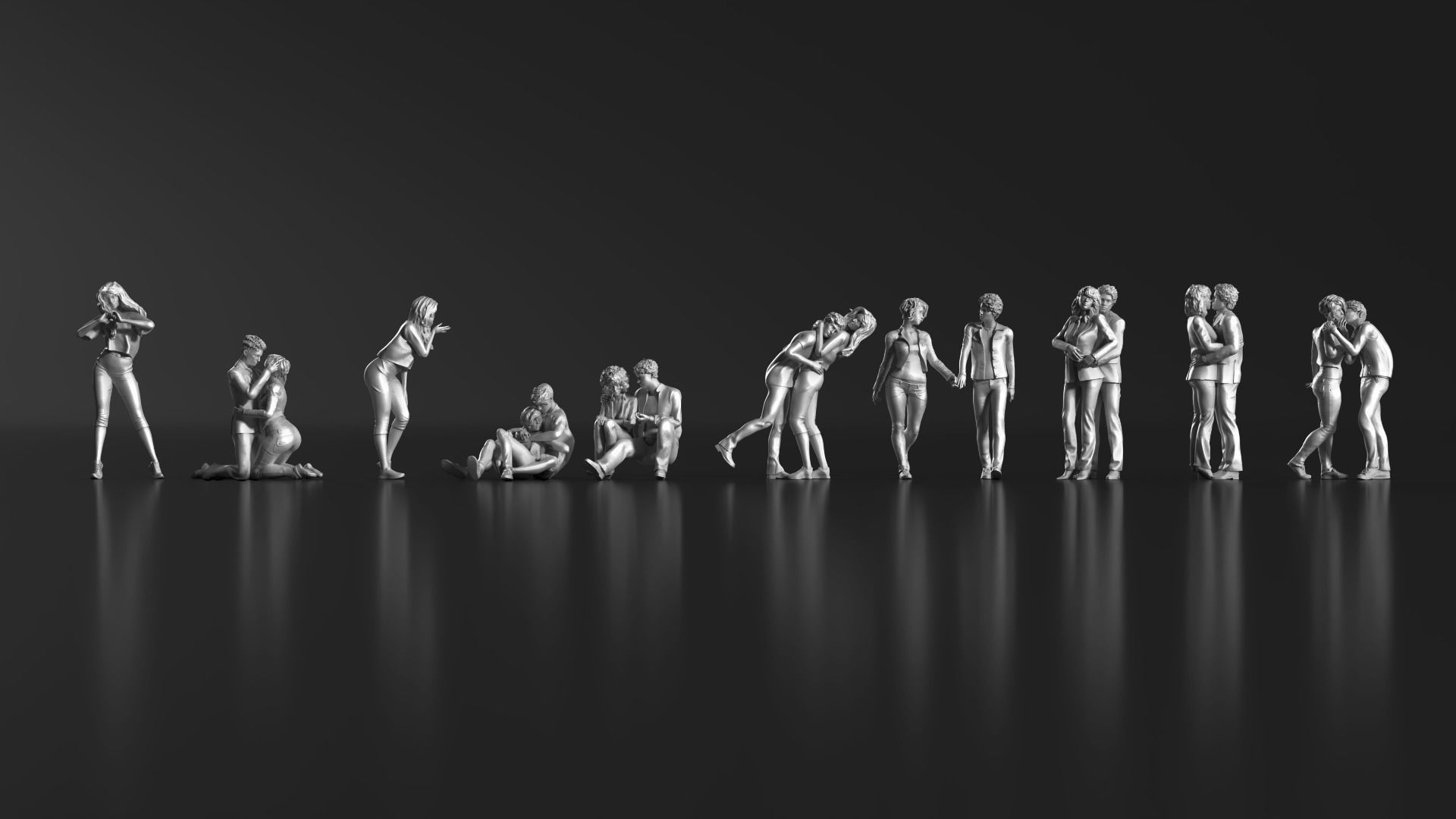 HD People 23 Romantic 3D print model_1