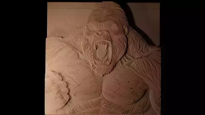 Gorilla CNC 3d Print High Relief Sand Casting