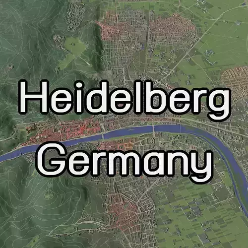 Heidelberg Germany - city and urban 3D model