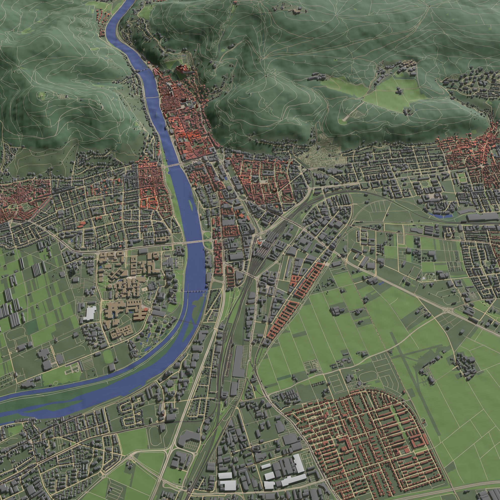 Heidelberg Germany - city and urban 3D model_5