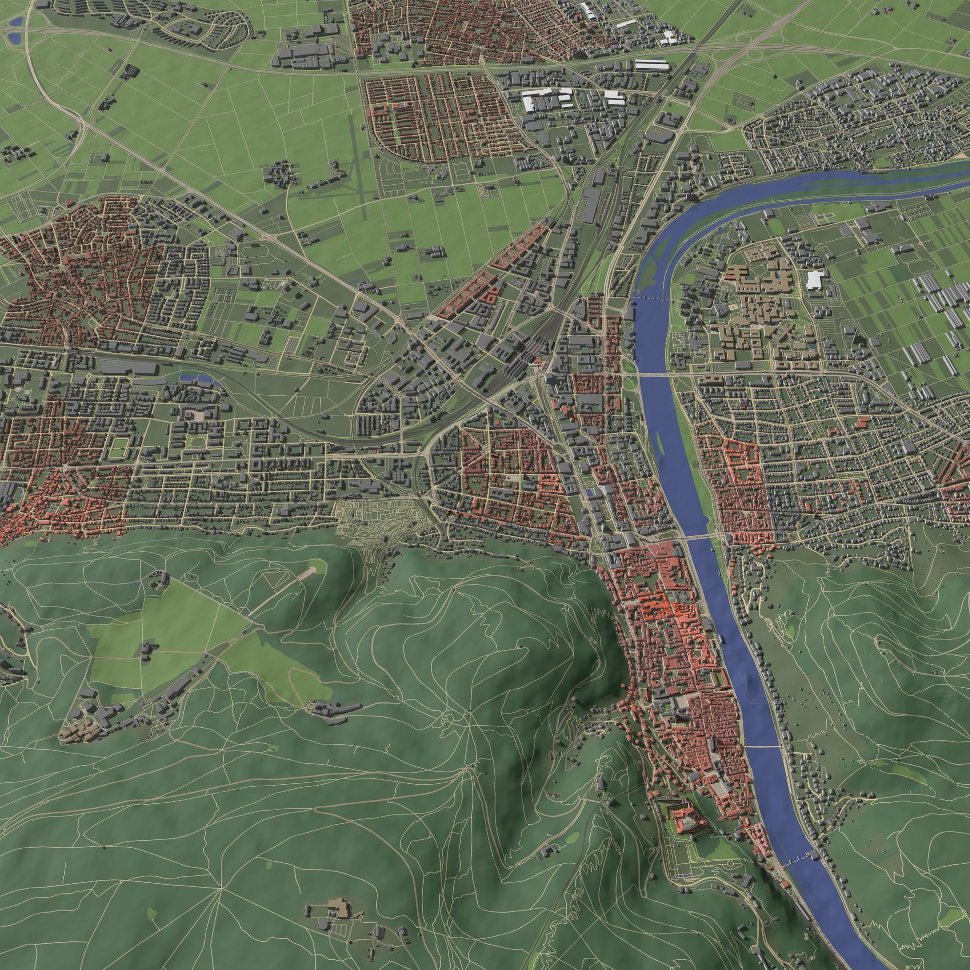 Heidelberg Germany - city and urban 3D model_3