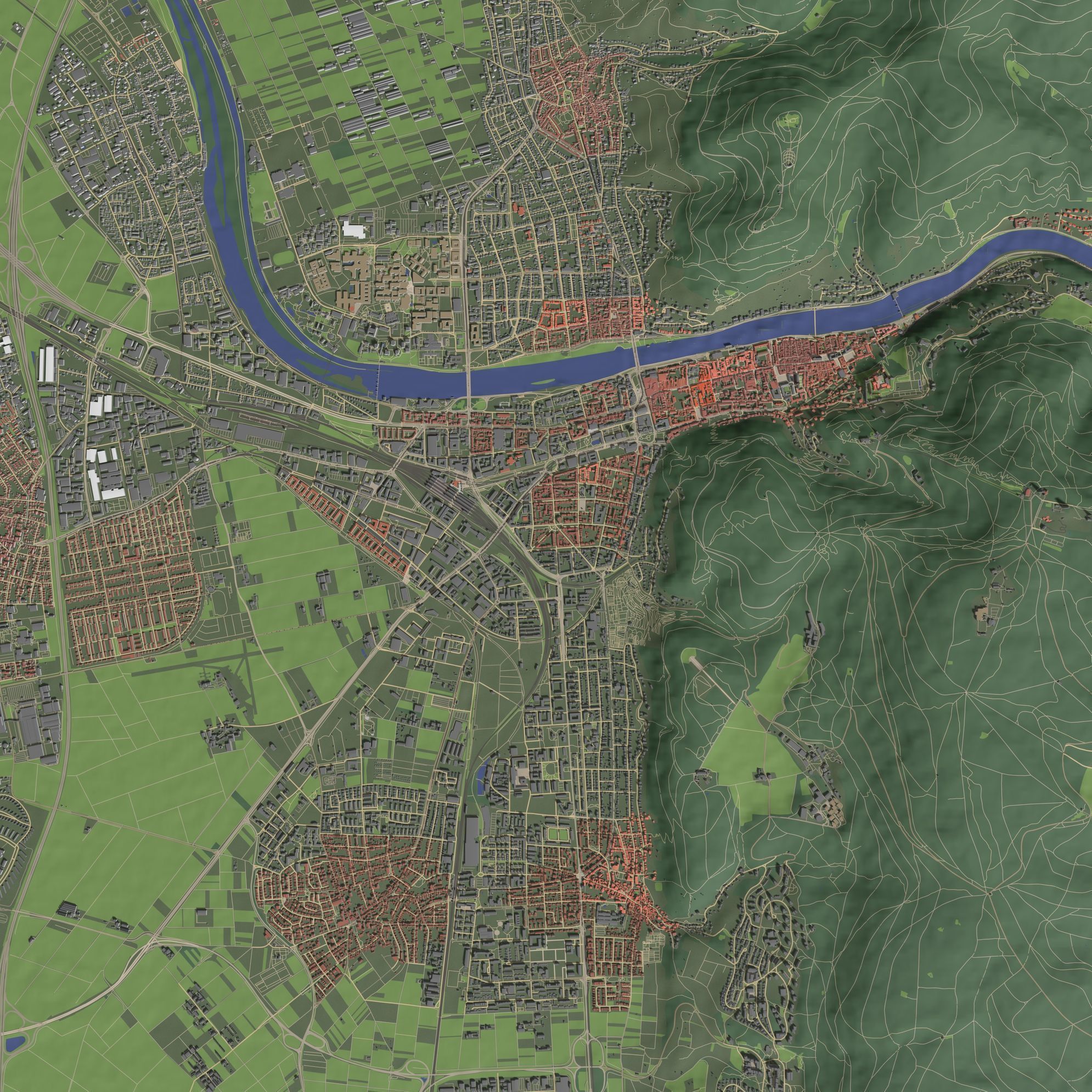 Heidelberg Germany - city and urban 3D model_1
