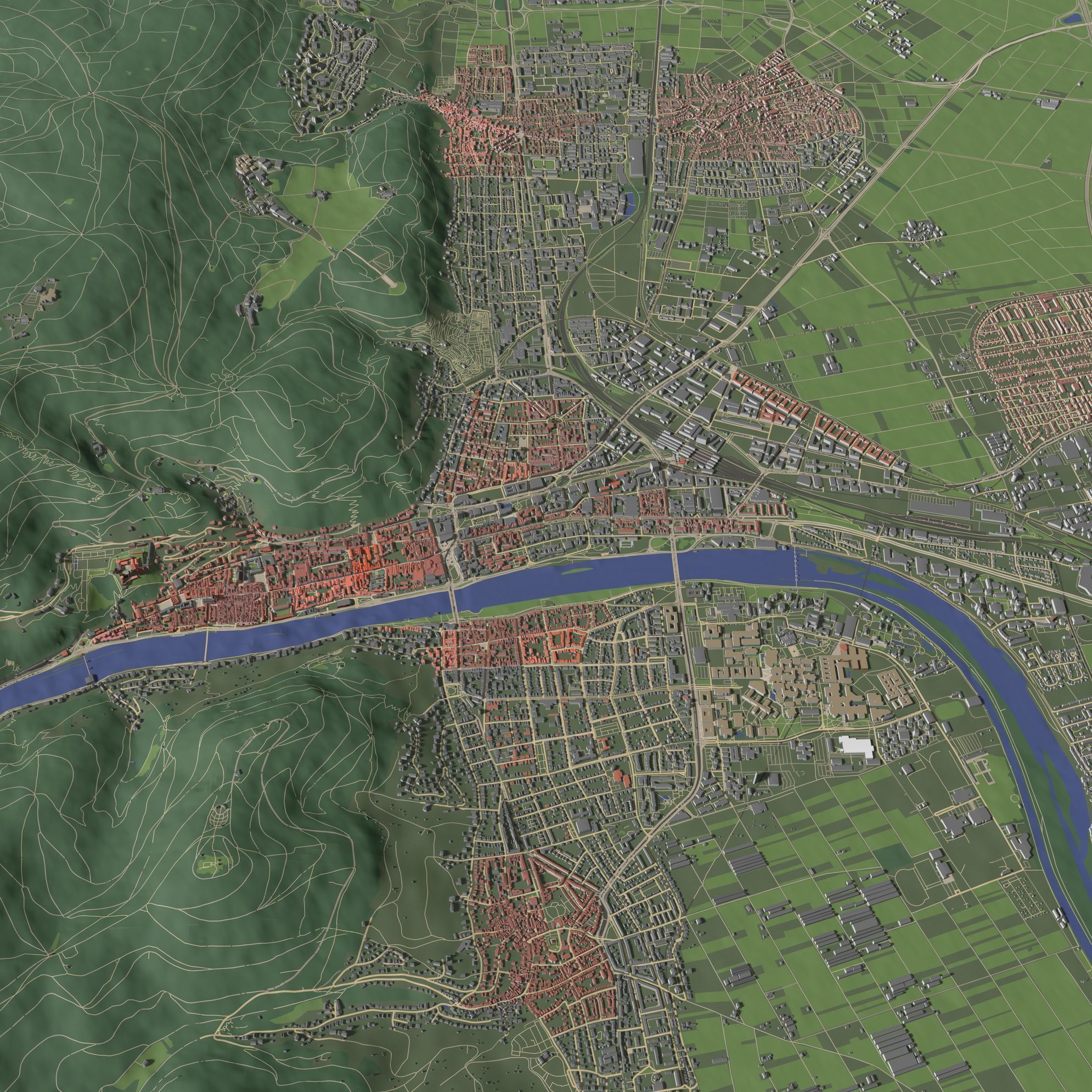Heidelberg Germany - city and urban 3D model_4