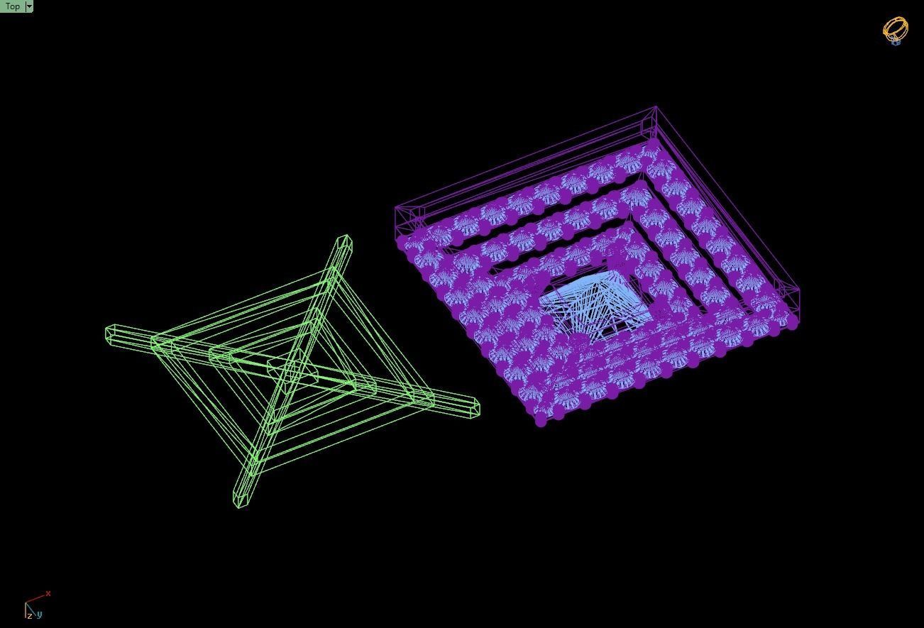 Custom Square Shape Stepping Diamond Studs - Earrings 16mm  3D print model_19