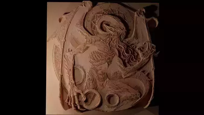 Ghoul CNC 3d Print High Relief Sand Casting 3D print model