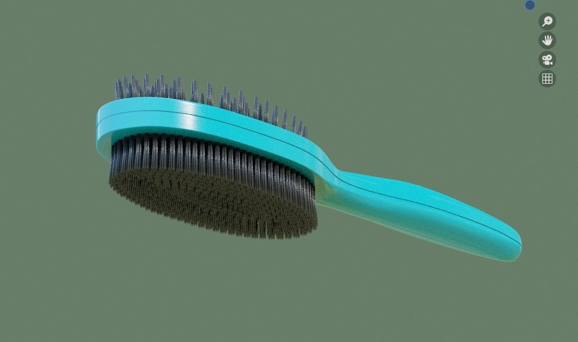 Pet Grooming Brush Low-poly 3D model_8
