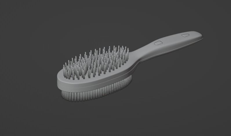 Pet Grooming Brush Low-poly 3D model_9