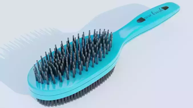Pet Grooming Brush Low-poly 3D model