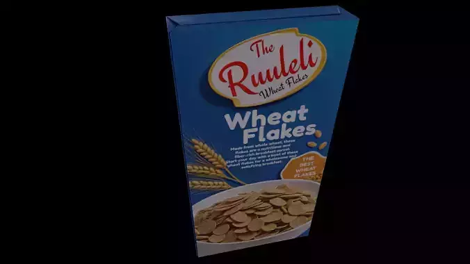 Dry breakfast and cereal-Wheat Flakes-GAME READY PBR