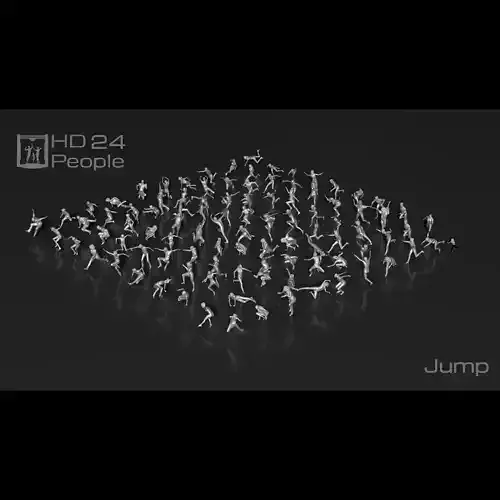 HD People 24 Jump 3D print model HD People 24 Jump 3D print model