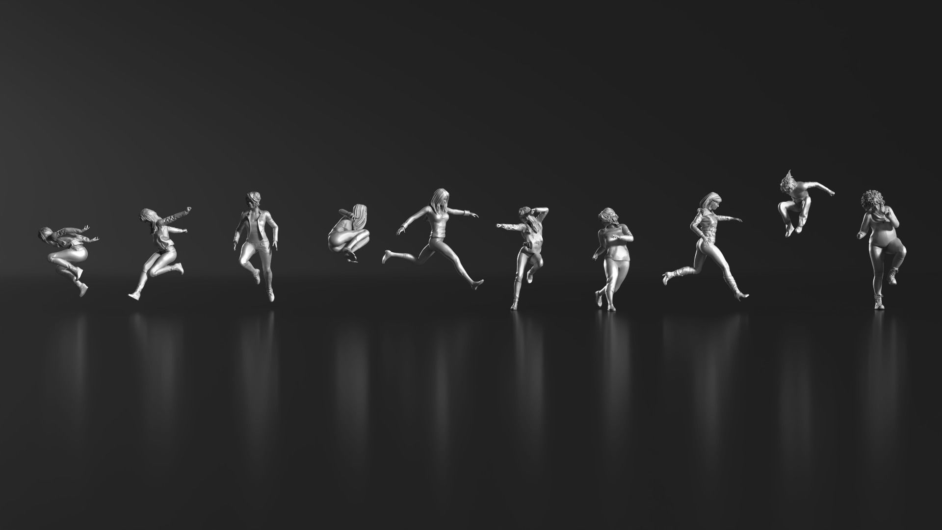 HD People 24 Jump 3D print model_3