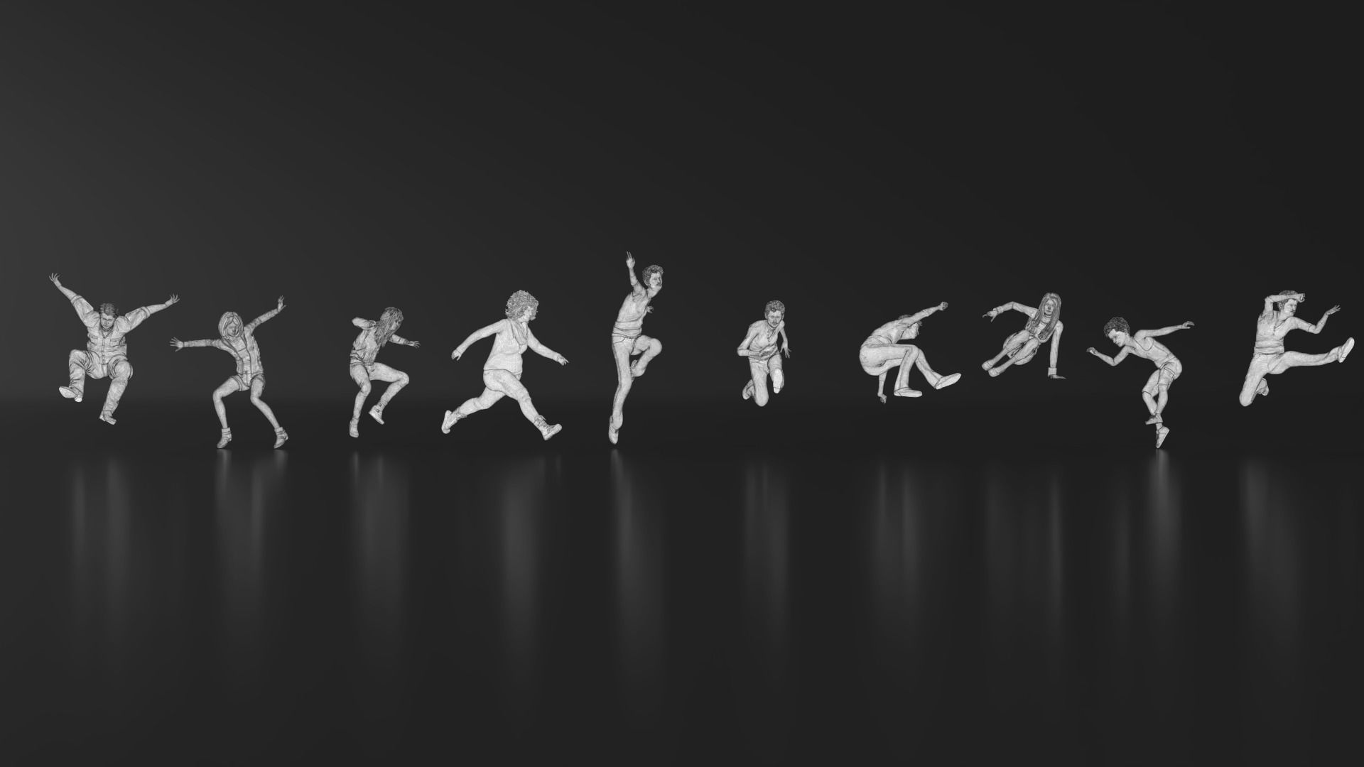 HD People 24 Jump 3D print model_11