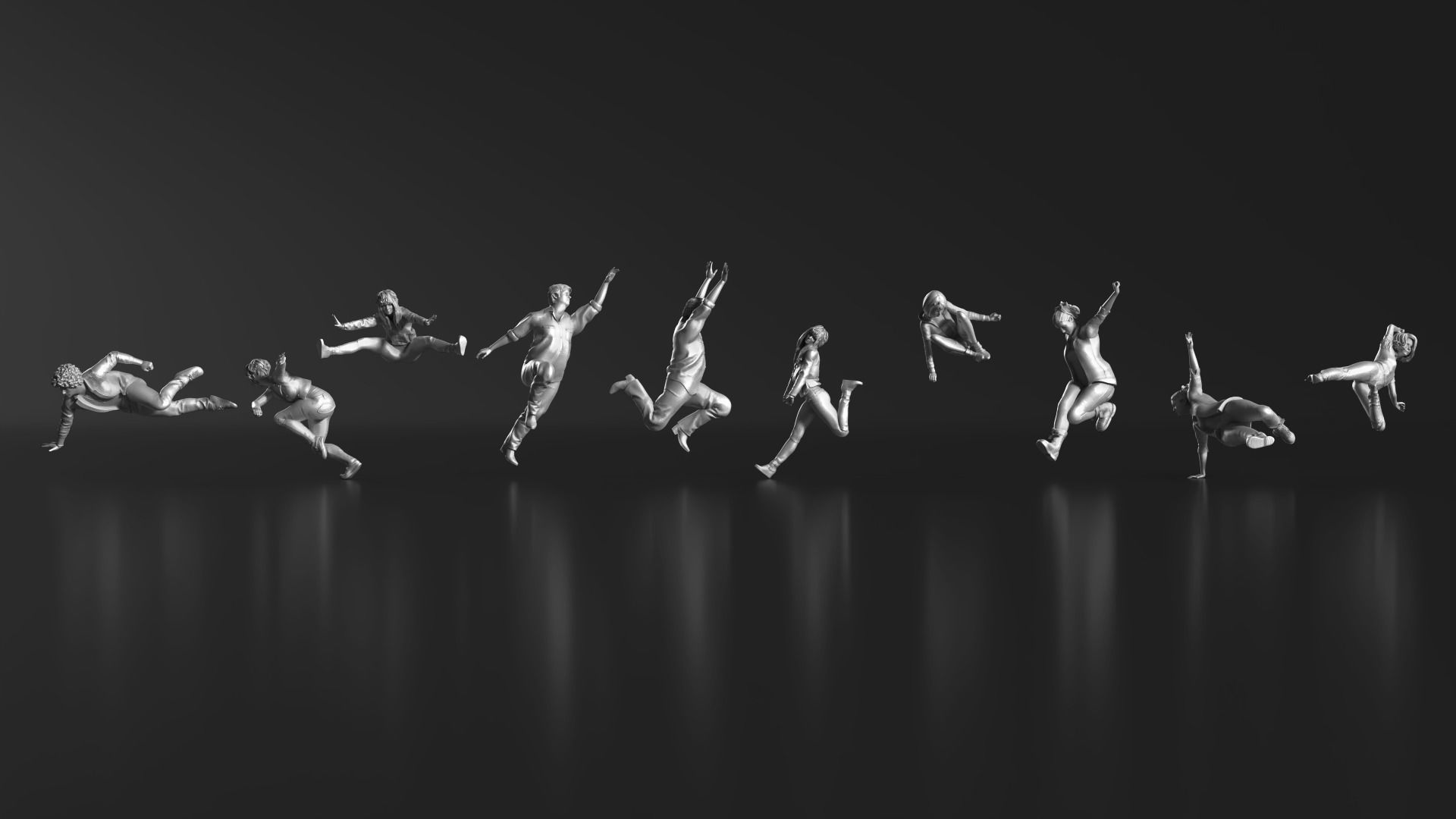 HD People 24 Jump 3D print model_4