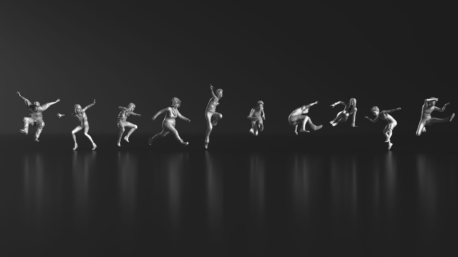 HD People 24 Jump 3D print model_1