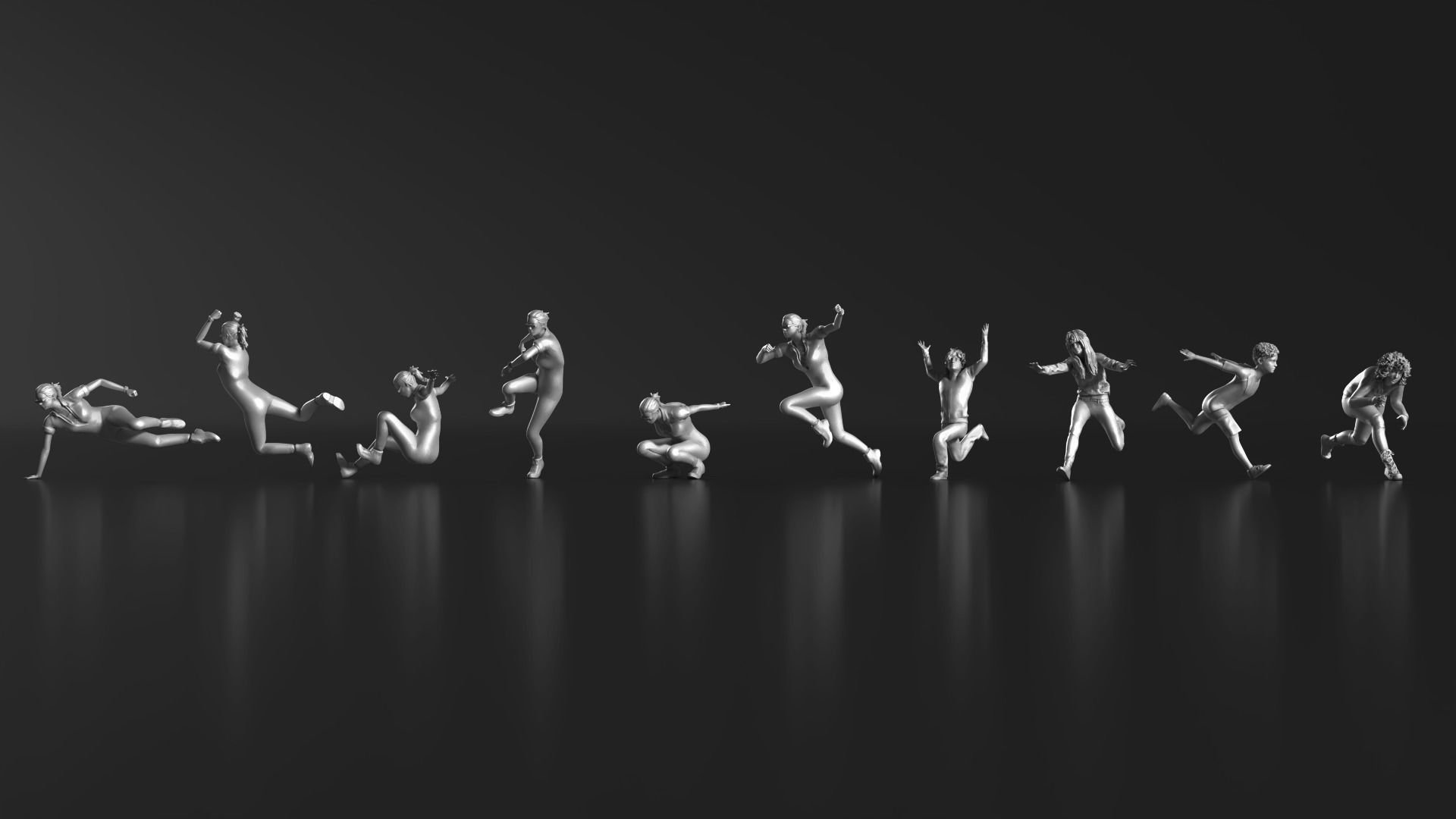 HD People 24 Jump 3D print model_7