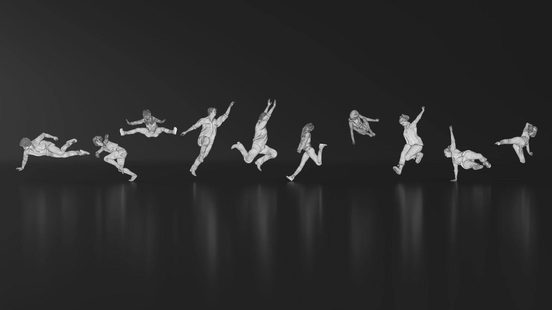 HD People 24 Jump 3D print model_14