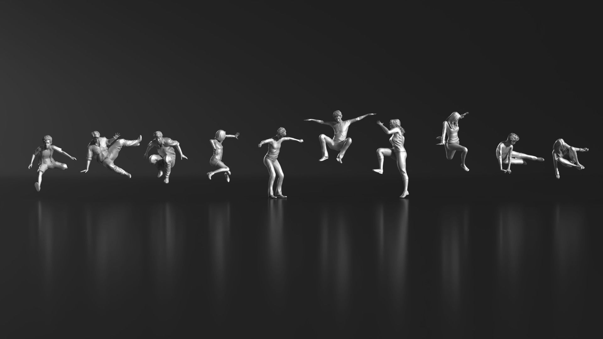 HD People 24 Jump 3D print model_2