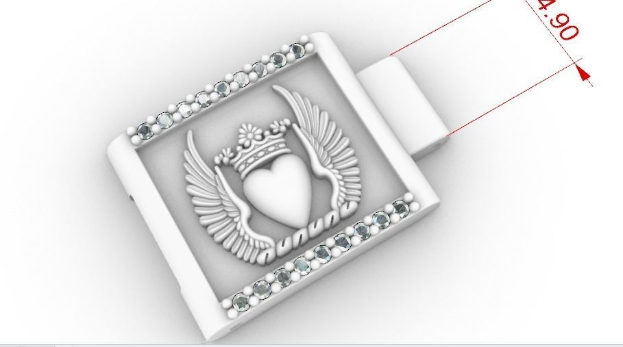 MEN CREST BRACELET 3D print model_4