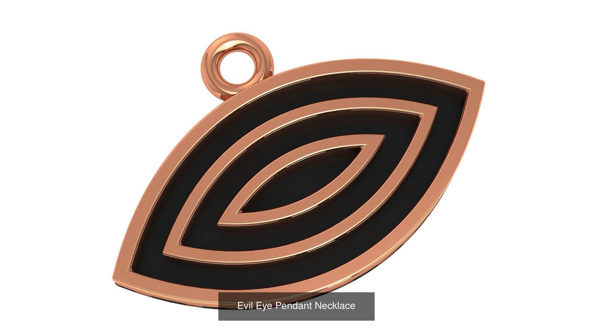 8 Evil Eye Charm Pendant Necklace 3D Model Collection_3