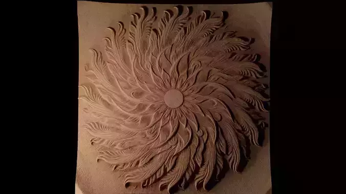 Flame Eternal Energy CNC 3d Print High Relief Sand Casting