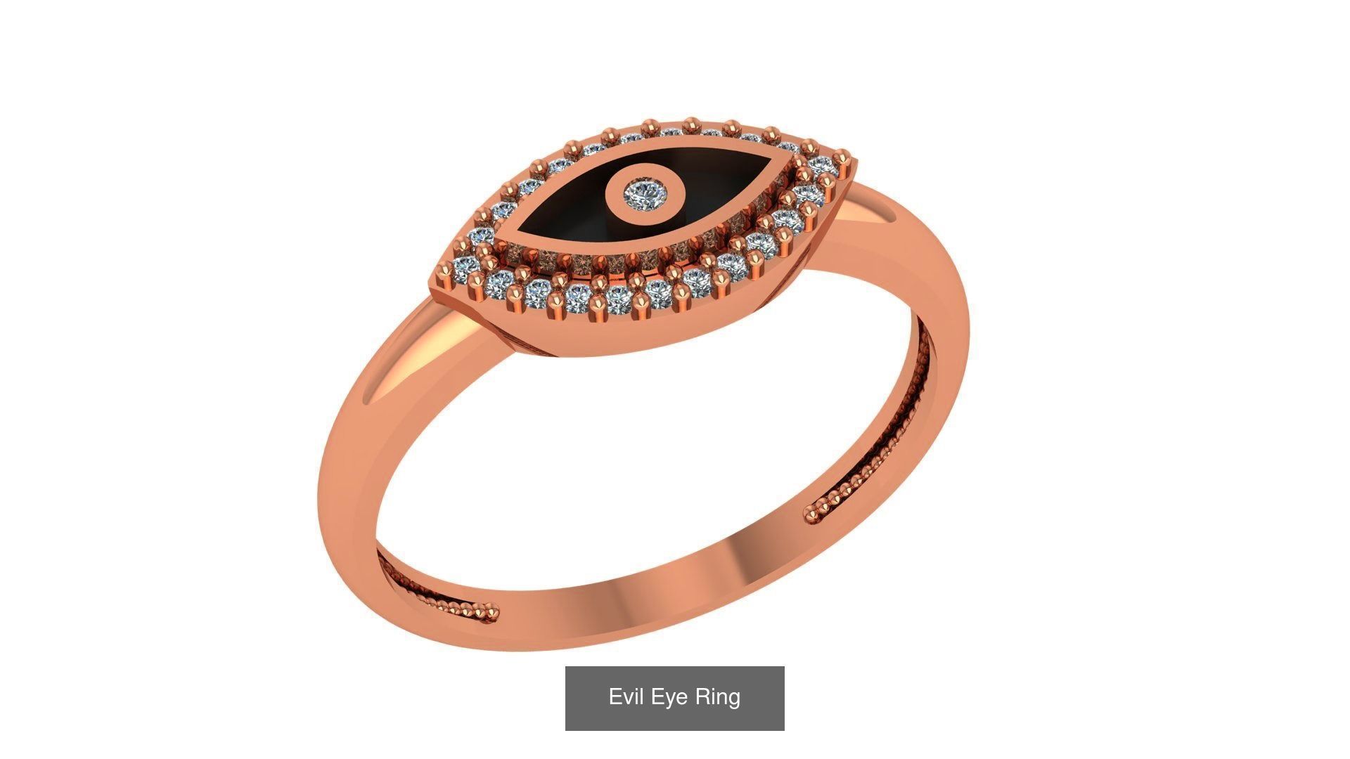 4 Evil Eye Ring  3dm stl renders details 3D Model Collection_3