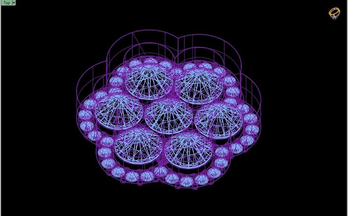 Custom Round Cluster Diamond Studs - Unisex Earrings 14mm 3D print model_13