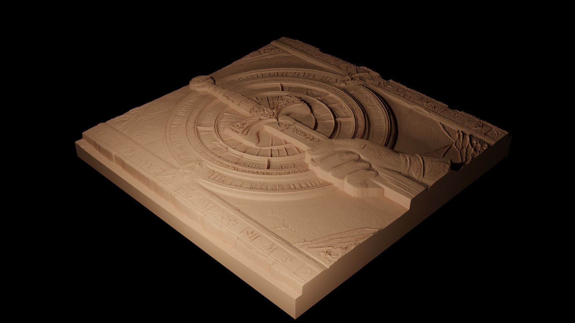 Excalibur CNC 3d Print High Relief Sand Casting 3D print model_2