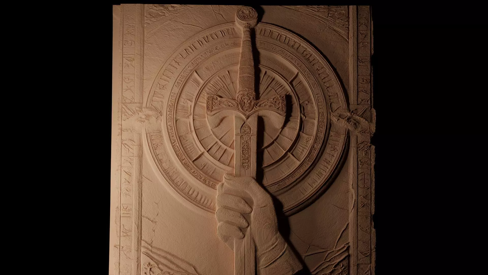 Excalibur CNC 3d Print High Relief Sand Casting 3D print model_0