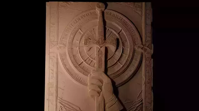 Excalibur CNC 3d Print High Relief Sand Casting 3D print model