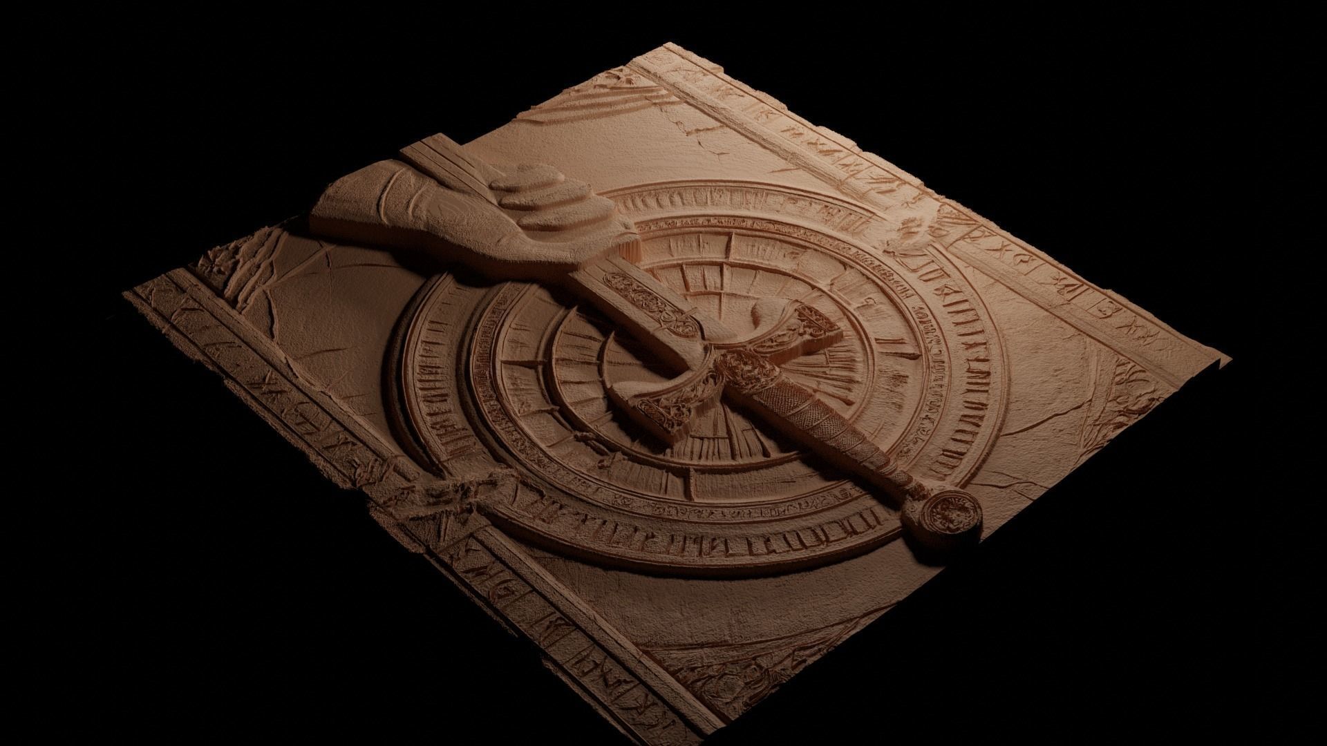 Excalibur CNC 3d Print High Relief Sand Casting 3D print model_3