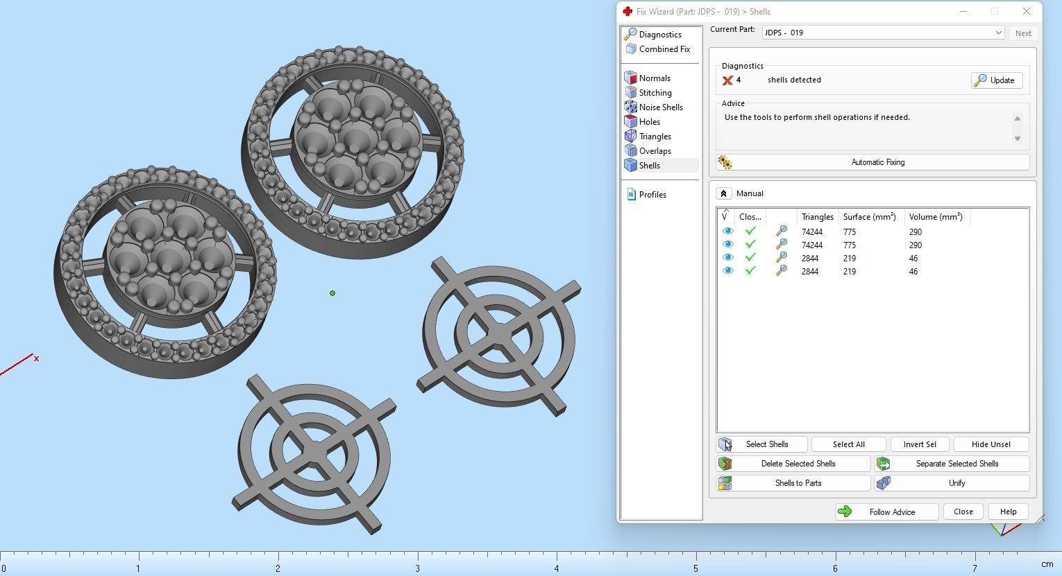 Custom Round Shape Stud with Baguettes Diamond Earring - Unisex 3D print model_19