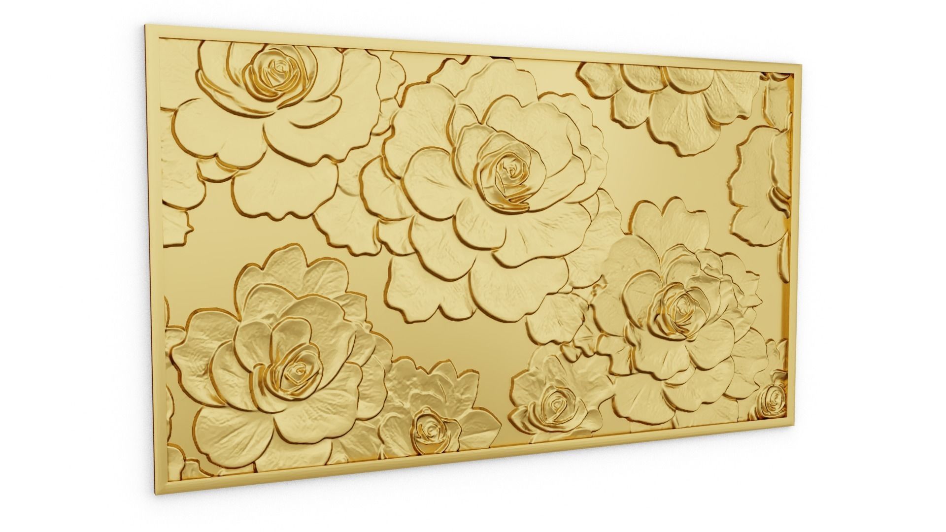 modern panel wall decor set relief stl mural CNC 303 3D model_6