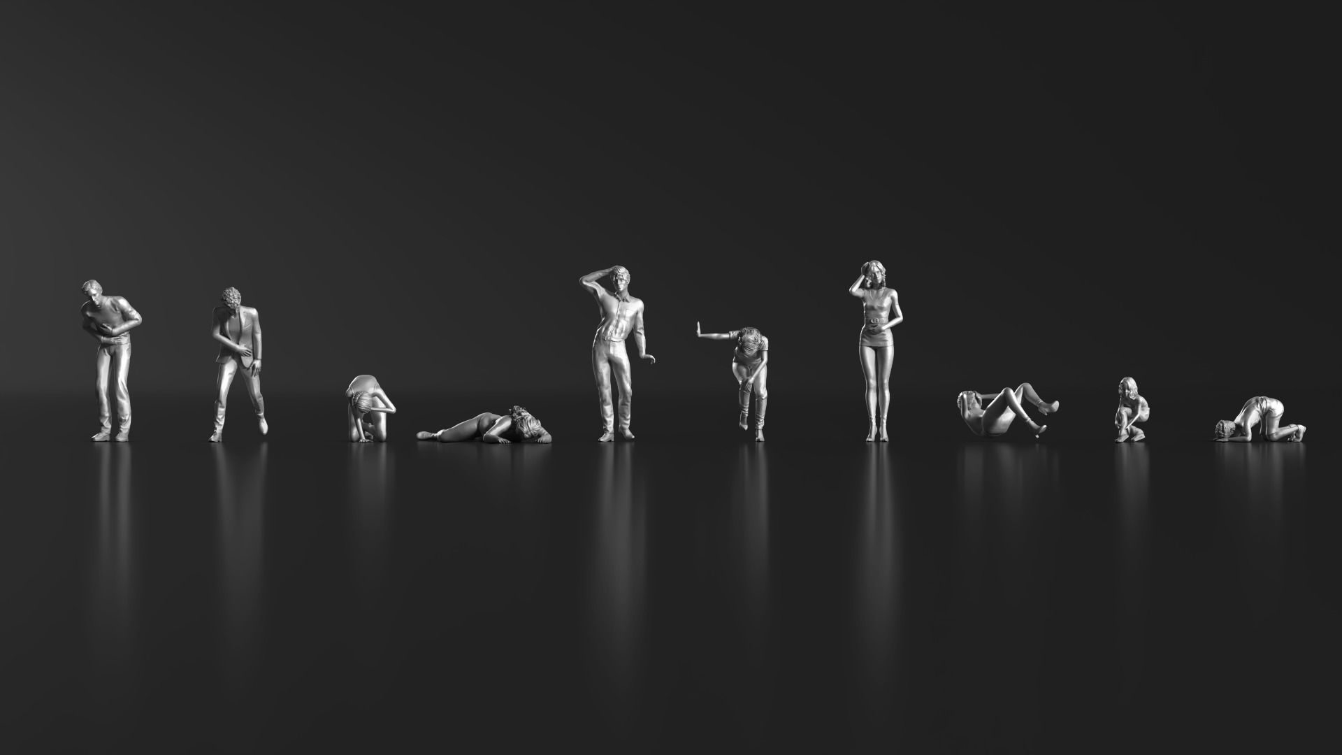 HD People 25 Injured 3D print model_2