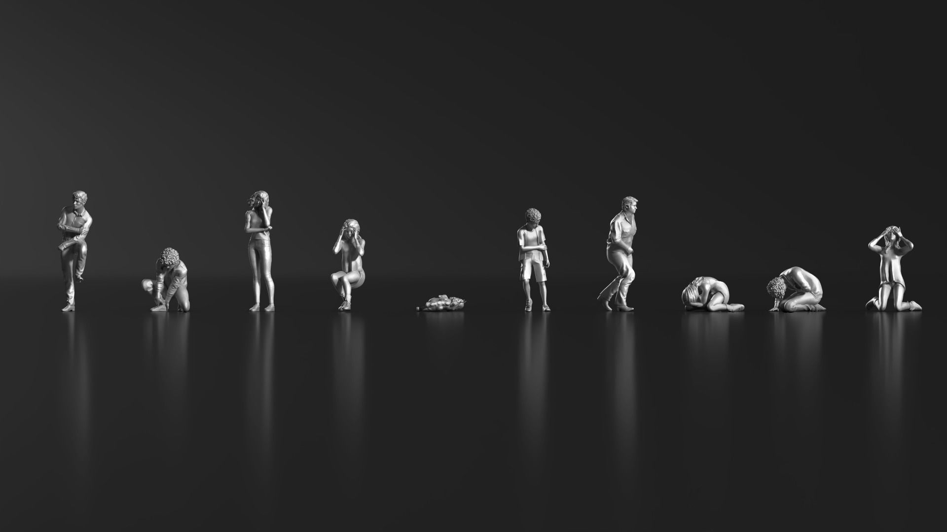 HD People 25 Injured 3D print model_4