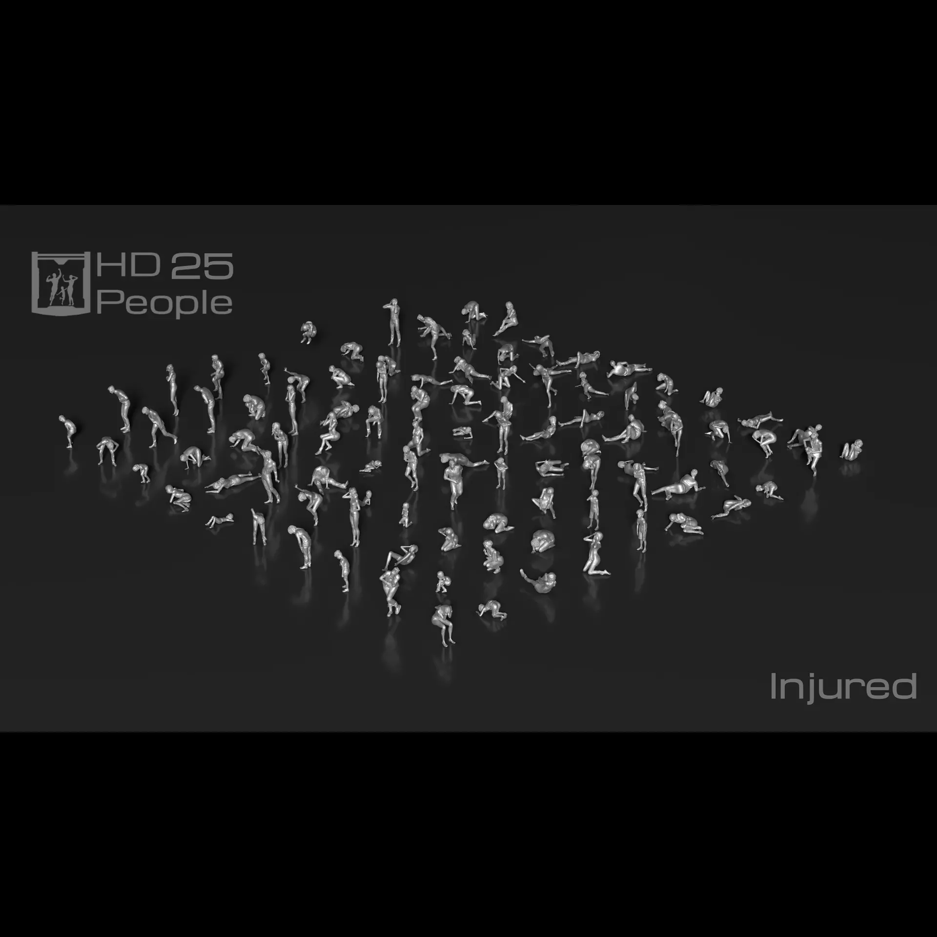 HD People 25 Injured 3D print model_0