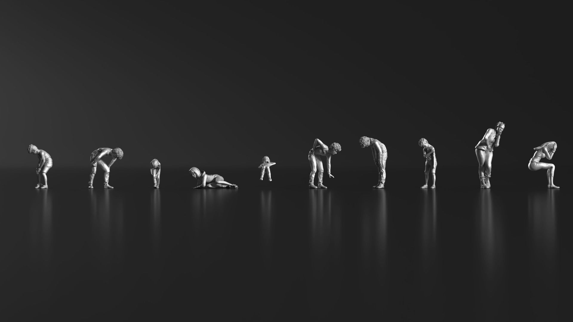 HD People 25 Injured 3D print model_1