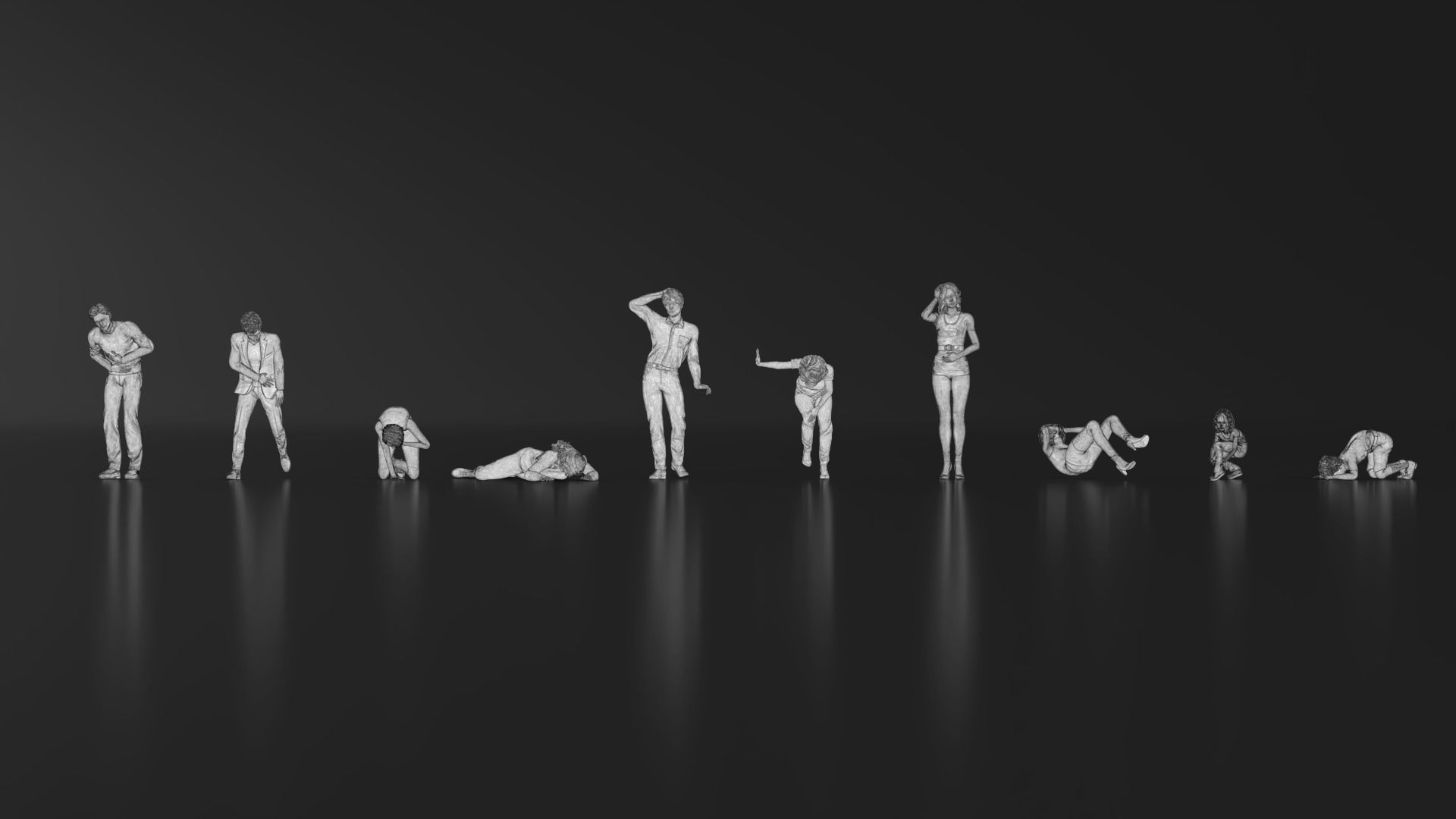 HD People 25 Injured 3D print model_12