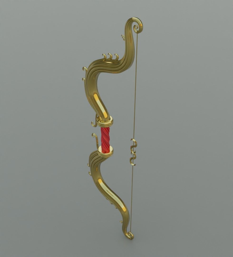 Ornament bow 3D model for game 3D model_9