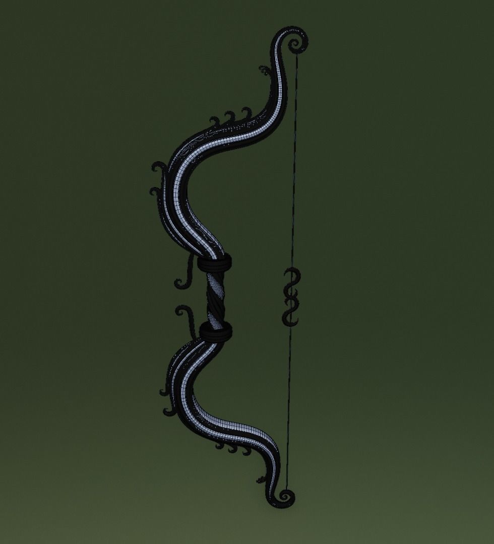 Ornament bow 3D model for game 3D model_13