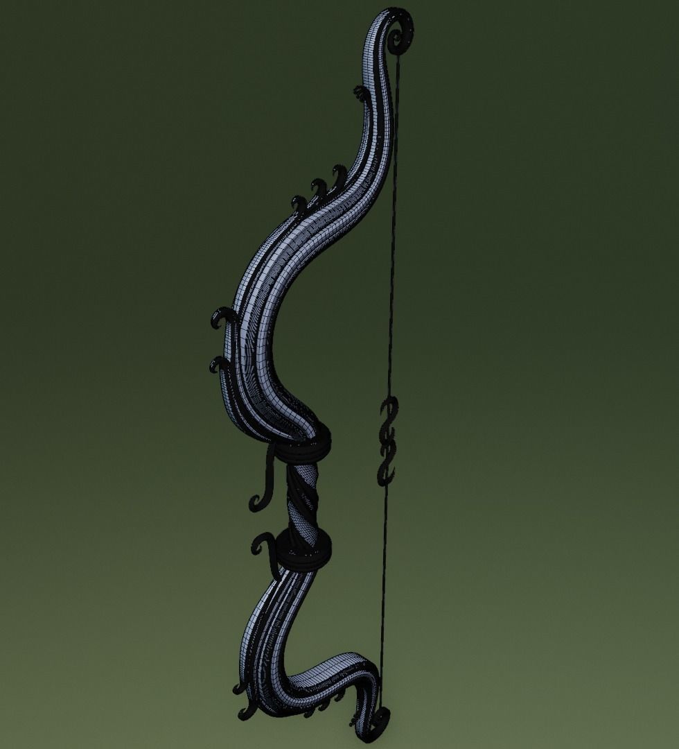 Ornament bow 3D model for game 3D model_18